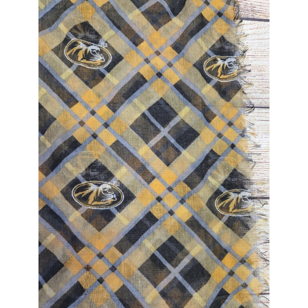 Missouri Tigers‎ Mizzou All Over Print Sheer Scarf Women's One Size Black Yellow - Picture 6 of 7